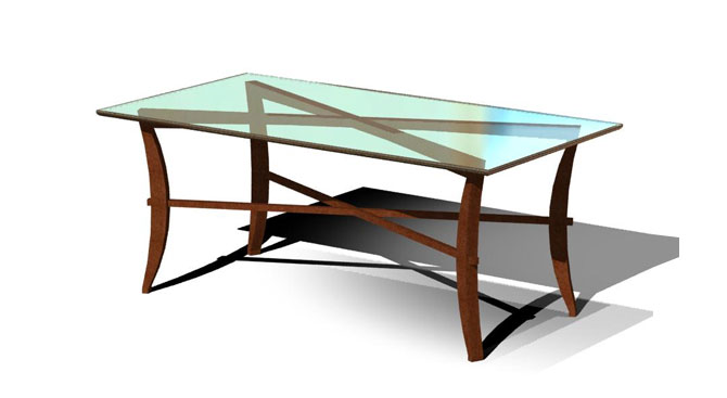 Alegre Rectangular Table Glass Top