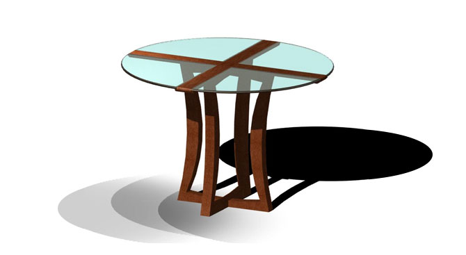 Alegre Round Table Glass Top